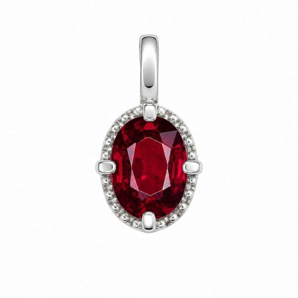 Rhodolite Pendant Silver - 3.00 Carat Garnet Elegance